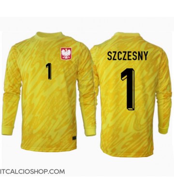 Polonia Wojciech Szczesny #1 Portiere Prima Maglia Europei 2024 Manica Lunga